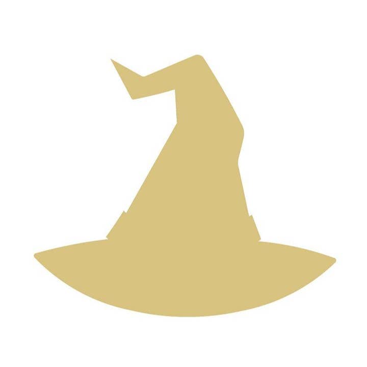 Witch Hat Unfinished Wood Cutout Style 2 for wholesale by Diverse Woodworking