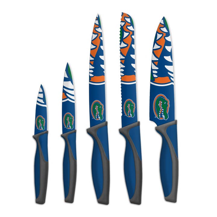 NCAA Florida Gators 5pc Kitchen Knife Set for wholesale by Inglasco Inc.