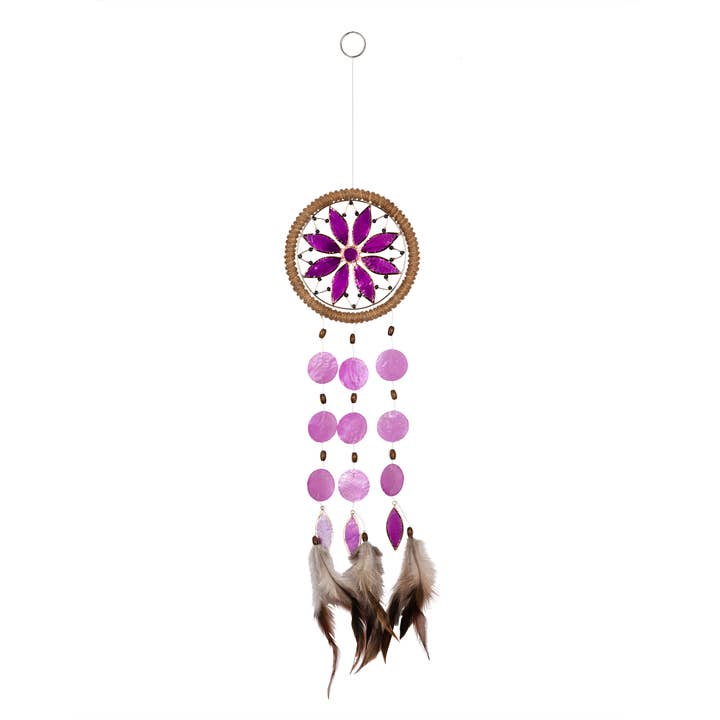 Capiz Chakra Dreamcatcher por atacado de Om Gallery