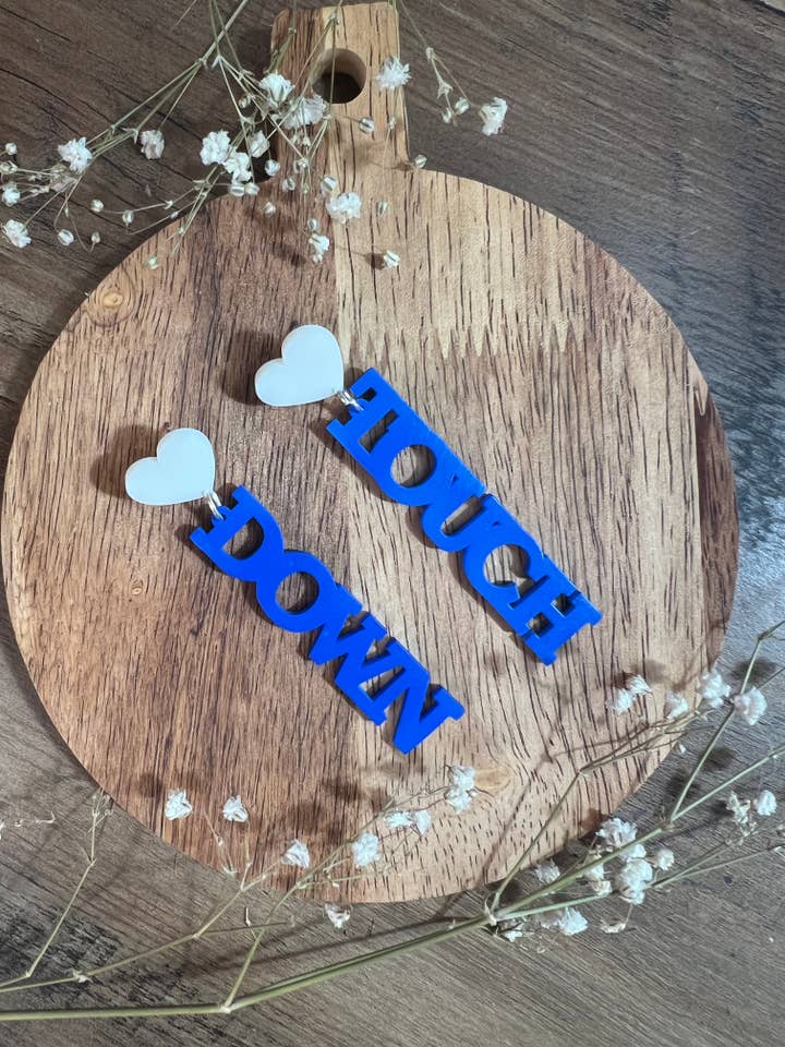 Touch Down øreringe, Dallas Buffalo Bills Giants Team Color for engroshandel hos Elby Designs