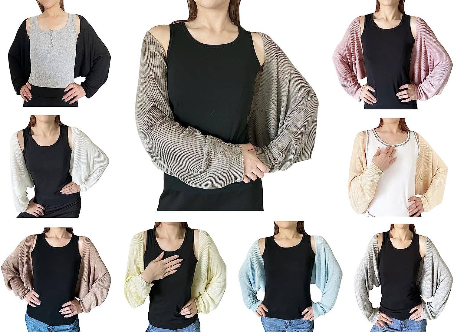 Fennco Styles – Engroshandel Cardigan - Dame – Ribstrikket cardigan bolero shrug7