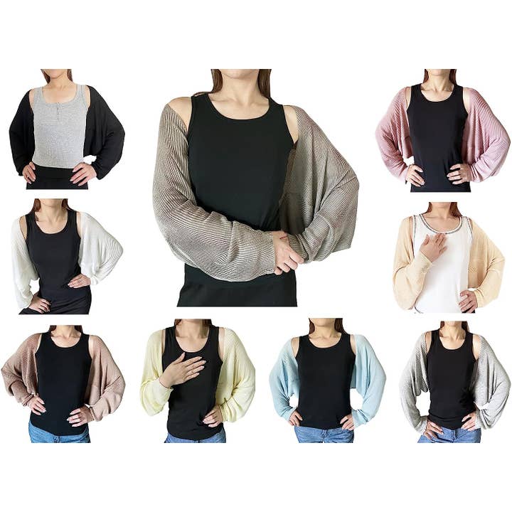 Fennco Styles – Engroshandel Cardigan - Dame – Ribstrikket cardigan bolero shrug7