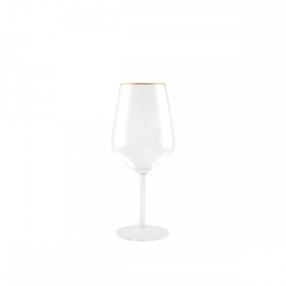 AULICA – Großhandel Weingläser – Weingläser mit mattem goldfarbenem Rand – Set mit 6 Stück3