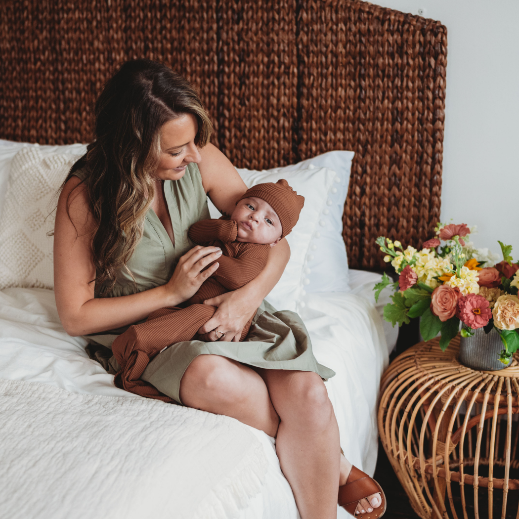 Shedo Lane - Wholesale Swaddle Set - Baby - Mother Earth Brown Bamboo Baby Swaddle 3 Piece Set6