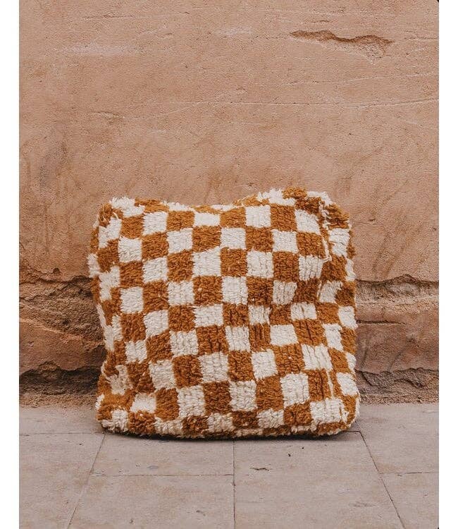 High crafty - Vendita all'ingrosso Pouf - Pouf Azilal Fatto a Mano – Lana & Cotone – Artigianato Marocchino da Pavimento1