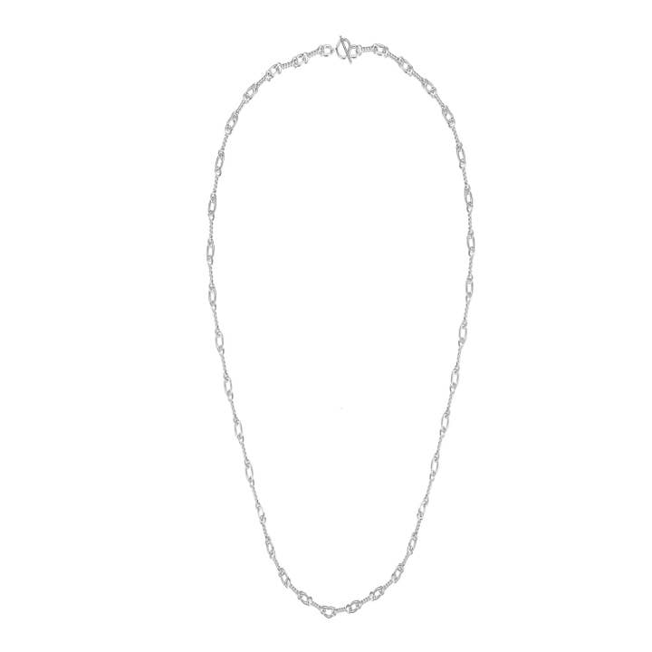 She's Spicy Chain Link Necklace in Silver for wholesale on Faire