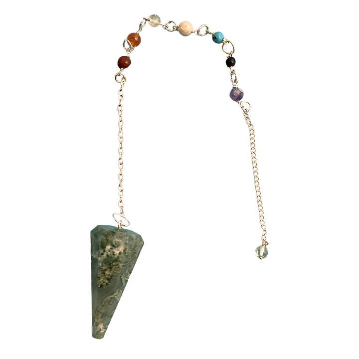 VIE - Wholesale Meditation Supplies - Pendulum with 7 Chakra Beaded Chain73