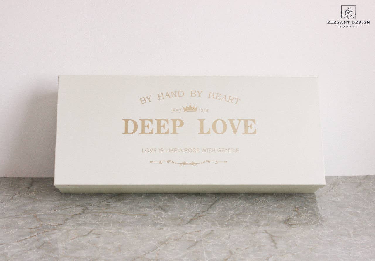 Elegant Design Supply - Vente Coffrets cadeaux - Coffret cadeau Deep Love I Love You en forme de fleur avec mousse et doublure3