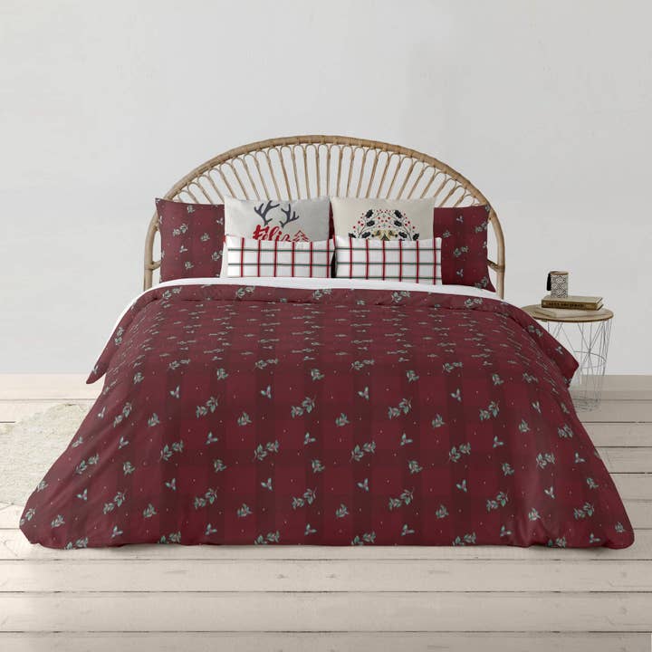 SG HOGAR - Wholesale Throw Blanket - Red Christmas 1 Velvet Reversible Duvet Cover