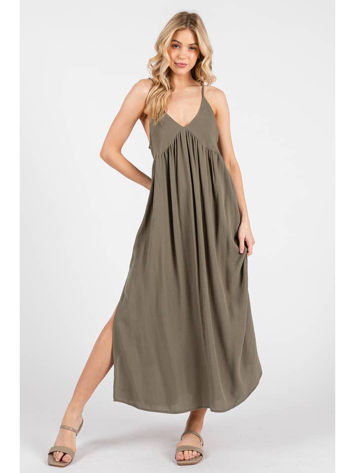 Final Touch - Venta al por mayor Vestido - Mujer - Vestido Cami de Corte Imperio con Escote en V Profundo - ND4104612