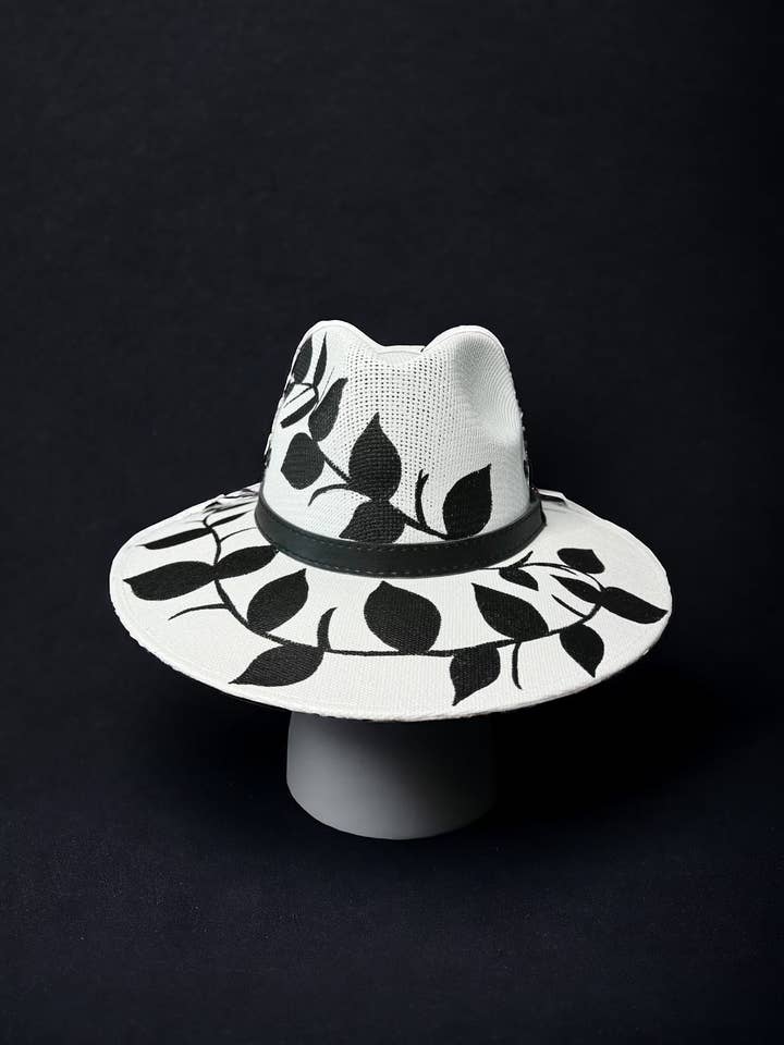 Botanisk målad Jute canvahatt för wholesale av Bella Soul