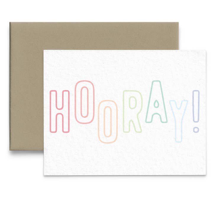 Hooray! Congratulations Card for wholesale by Lucky Dog Design Co.