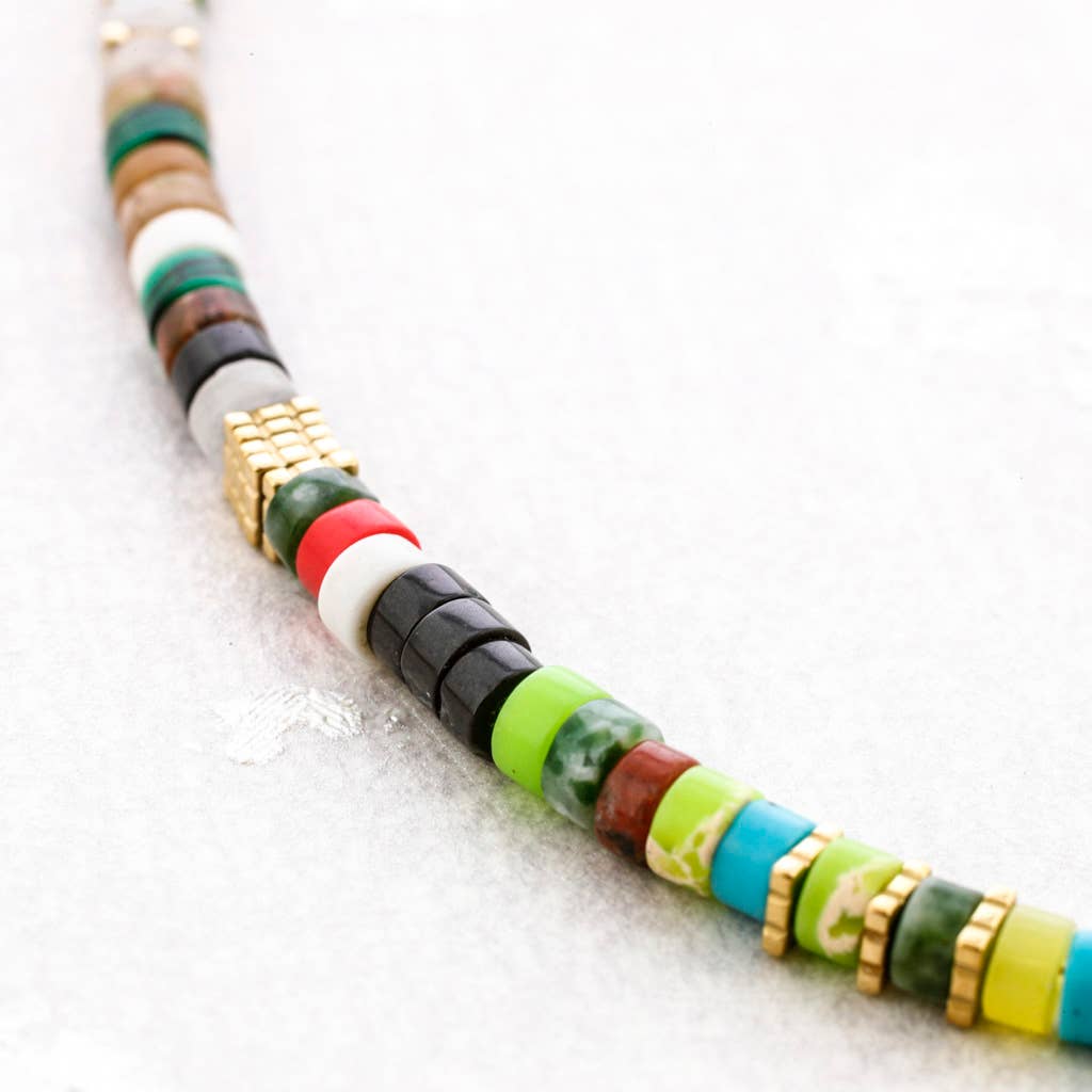Sonata - Wholesale Snap Jewelry - Steel Stone Necklace9