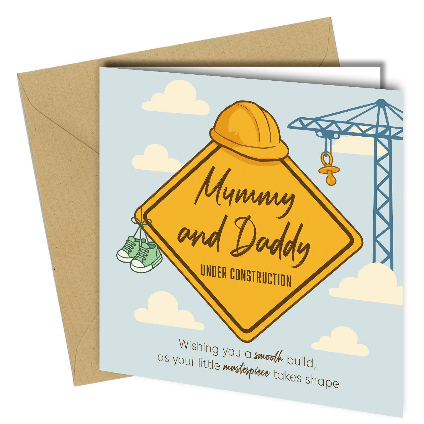 Close to the Bone Greeting Cards and Gifts – wholesale Baby card – Mummy and Daddy Under Construction – Pregnancy Announcement 0