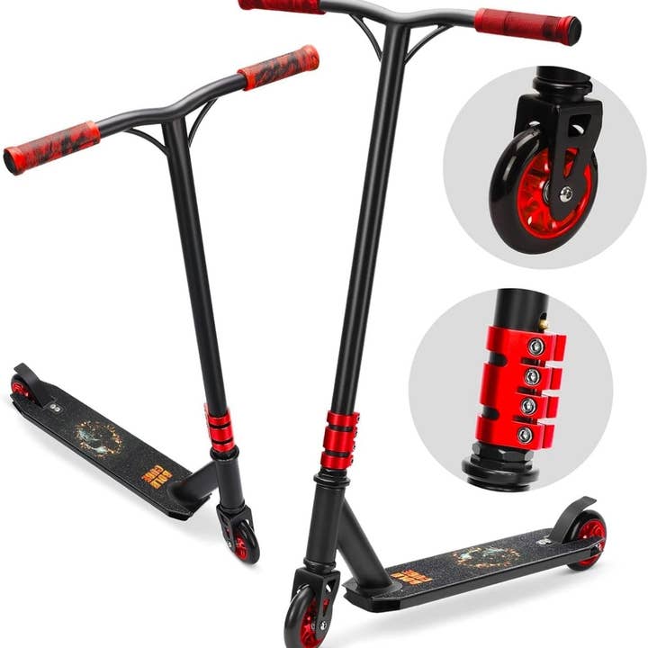Black - Deluxe Stunt Scooter for wholesale by BOLDCUBE Scooters