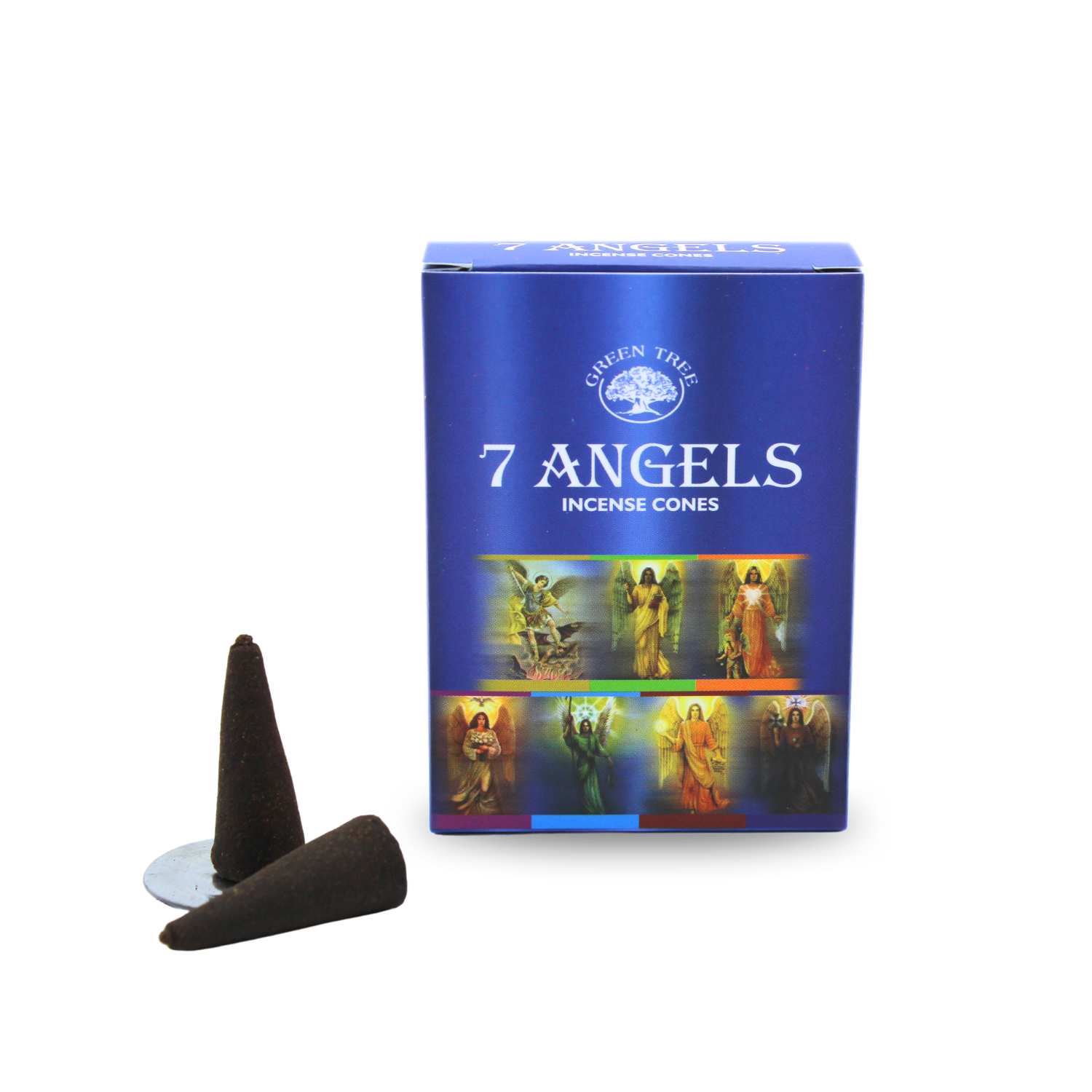 Green Tree – wholesale Rökelse – Grönt träd 7 änglar kottar (12x10 bitar)2