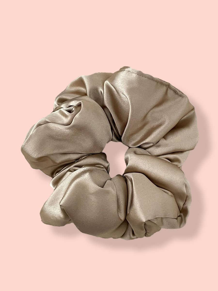DOUBLJU - Wholesale Scrunchie - Women's - Solid Color Satin Hair Tie Pleated Scrunchie Hair Band5
