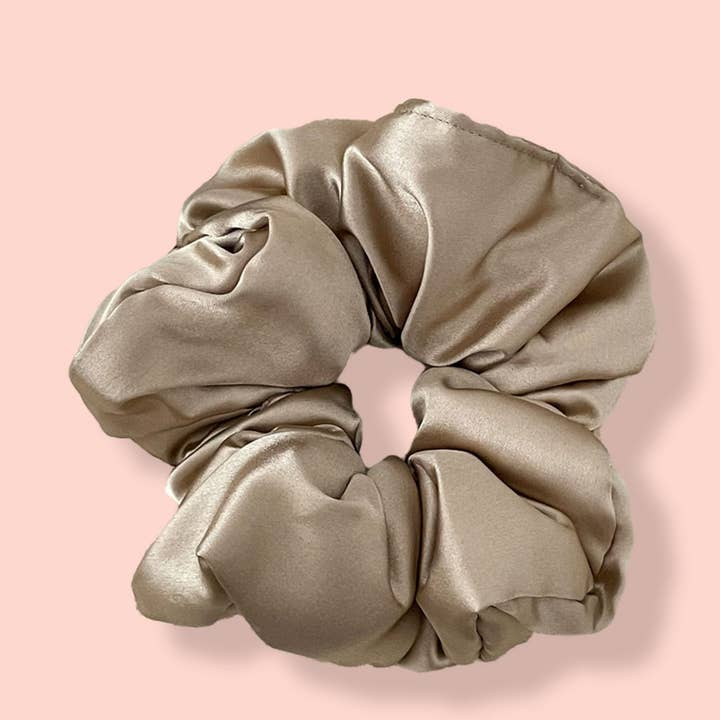 DOUBLJU - Wholesale Scrunchie - Women's - Solid Color Satin Hair Tie Pleated Scrunchie Hair Band5