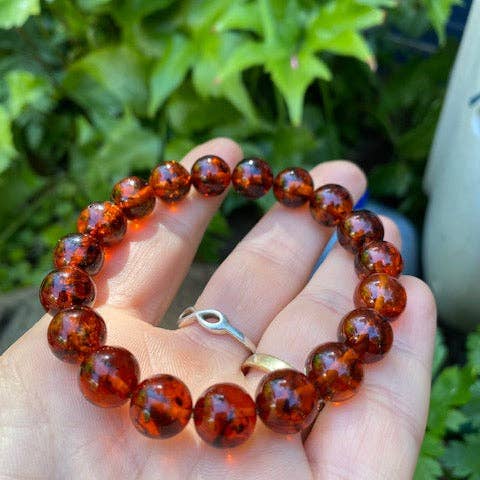 Cognac Amber Bead Bracelet for wholesale by Amber House