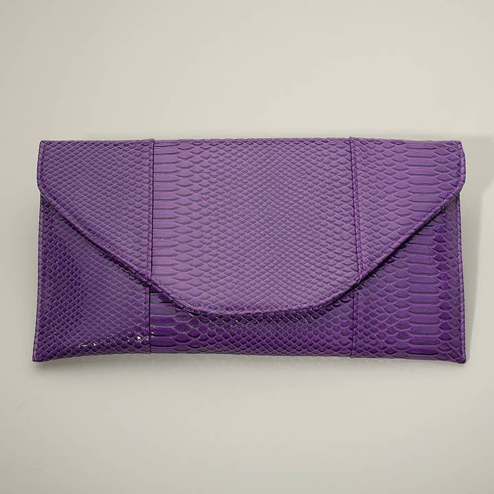 Sensibling Corp. - Wholesale Clutch Bag - Women's - Snake Skin Patterned Envelope Clutch / Shoulder Bag12