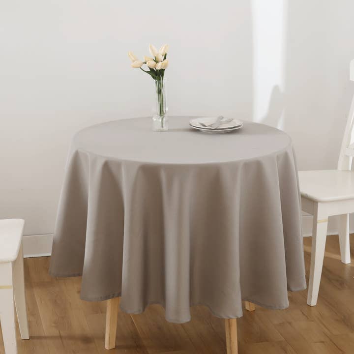 DARK GREY ROUND ANTI-NODULE TABLE TOWEL for wholesale by BOD HOME