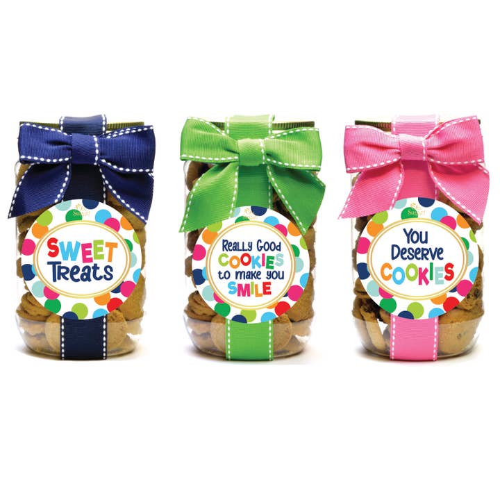 Oh, Sugar! - Wholesale Cookie - Cookie Jars - Lots of Dots Asst - Pint