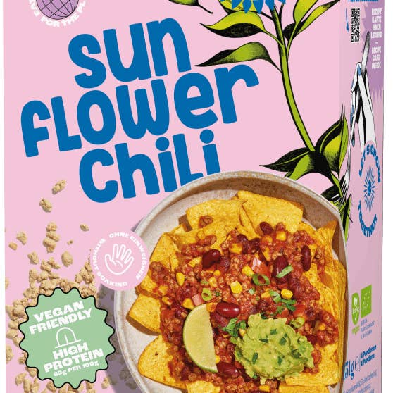 Sunflower Family - Wholesale Shelf Stable Prepared Meal - sunflowerCHILI - Sunflower Mince "Chili sin Carne" organic