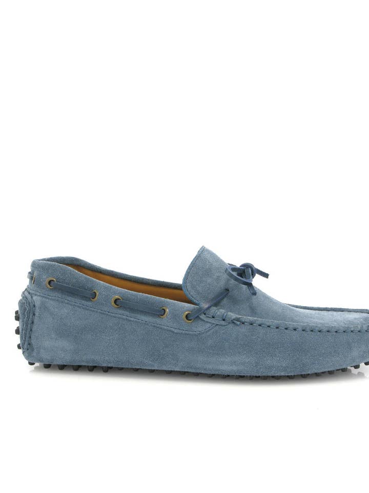 Laces City Drivers - pelle scamosciata blu per la vendita all'ingrosso da parte di Atlanta Mocassin