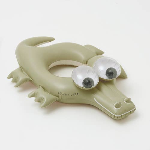 Zwembadring voor kinderen Cookie the Croc Khaki voor wholesale door Sunnylife