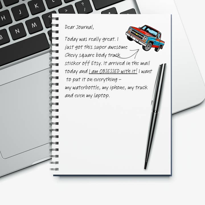 Coyote Color - Wholesale Sticker - Square Body Chevy Truck Premium Die Cut Waterproof Stickers2