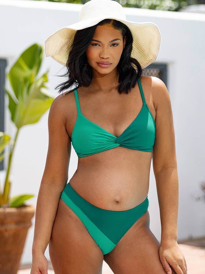 Bas de bikini bicolore pour la vente par Cupshe