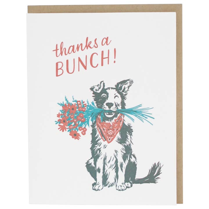 Smudge Ink - Wholesale Thank You Card - Border Collie Thank You Card