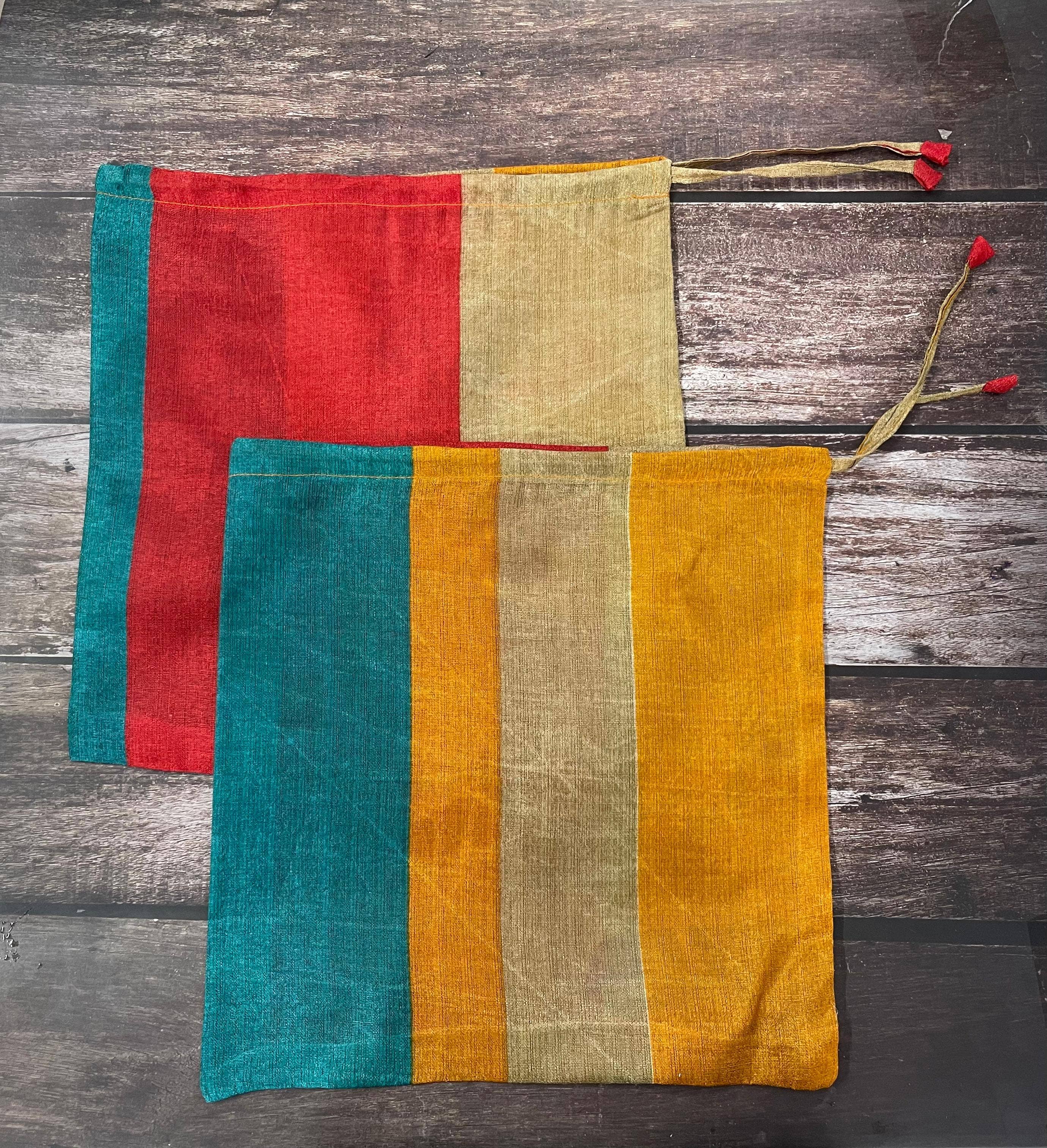 House of Kraft Jewelry & Accessories - Wholesale Gift Bag Set/Pack - Gift Pouches | Upcycled Silk Pouch | Pack Silk Gift Pouch33