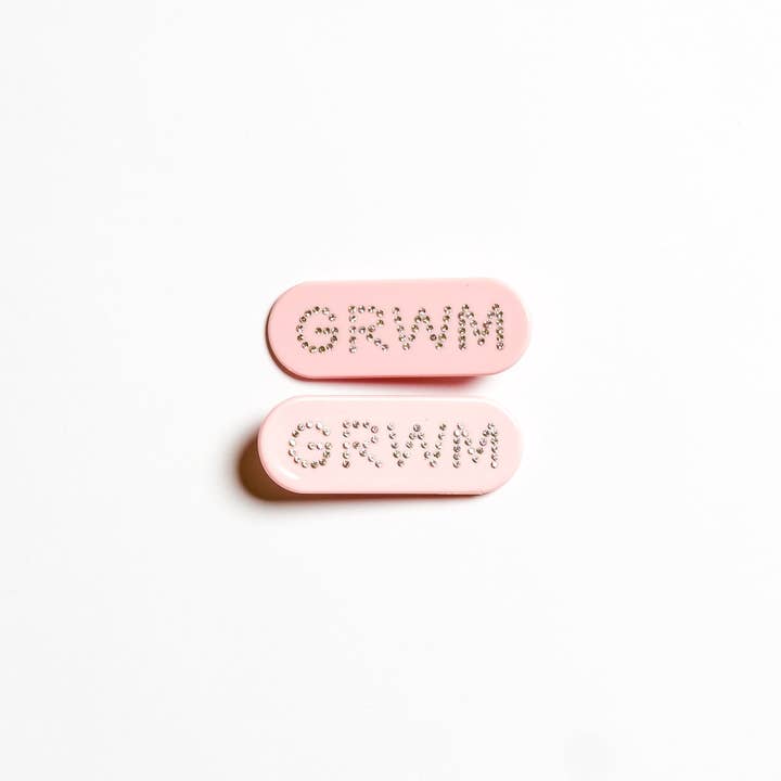 GRWM Pink Jumbo Barrette Set for wholesale on Faire