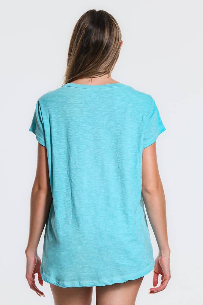 TINA Stephens Italy/Tees By Tina - Wholesale Blouse - Women's - Nola Cotton/Linen V-Neck Top (BSS207)56