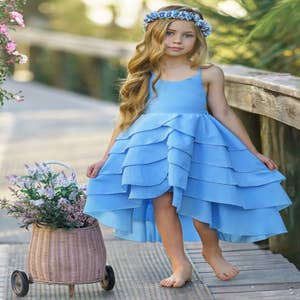 Cute Toddler Outfit  Girls Spring Smocked Lace Ruffled Maxi Dress – Mia  Belle Girls