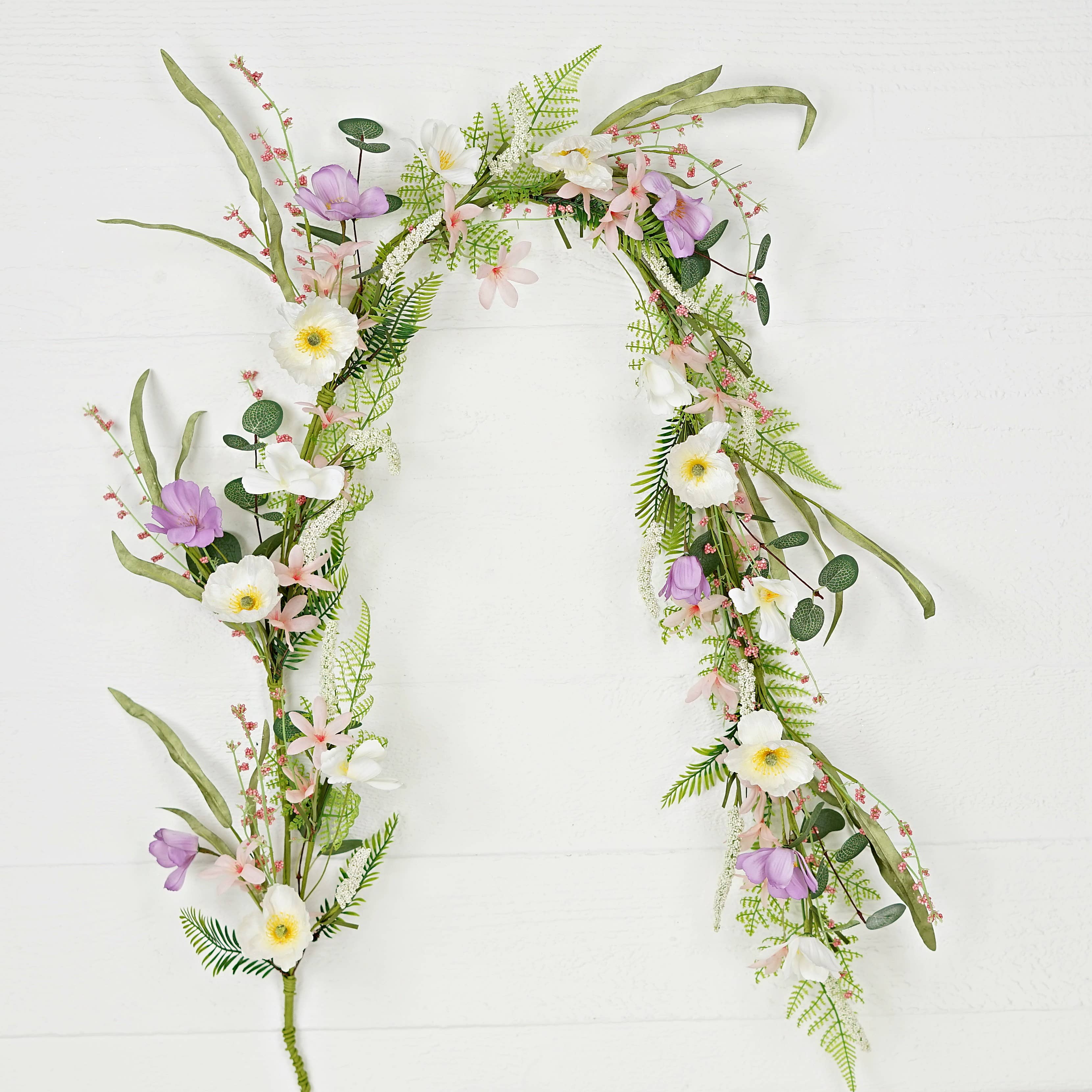 Holiday Depot Inc. - Wholesale Artificial Flowers - 35591- 5ft Garland-Mix Spring Blossoms0