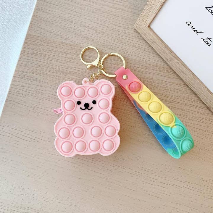 KiddieKickz - Wholesale Keychain - Kids - Small Keychain Coin Purse Spaceman Bear Fingertip Toy12