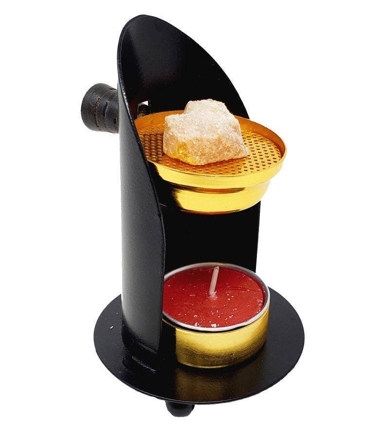 GREENROOTS USA LLC - Wholesale Incense Holder - Metal AdjUStable Resin Burner 4.5"H ( Burn Resin Without Cha1