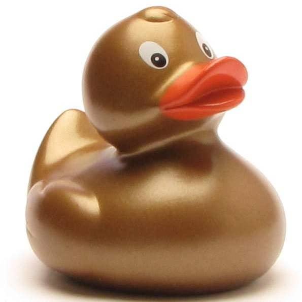 Rubber Duck Gudrun gold - anatra in gomma per la vendita all'ingrosso da parte di Duckshop