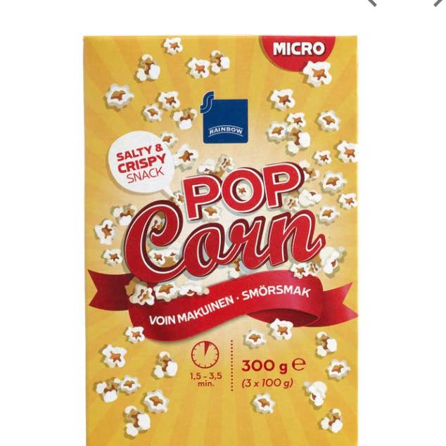 Rainbow Butter Flavored Microwavable Popcorn 300g for wholesale by Tokkida