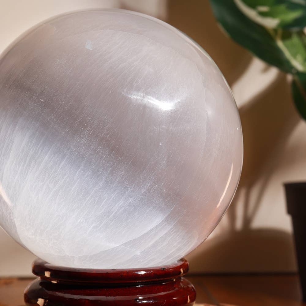 Natures Artifacts Inc - Wholesale Spiritual Stone/Crystal - Selenite Sphere XL | Crystal Sphere 3