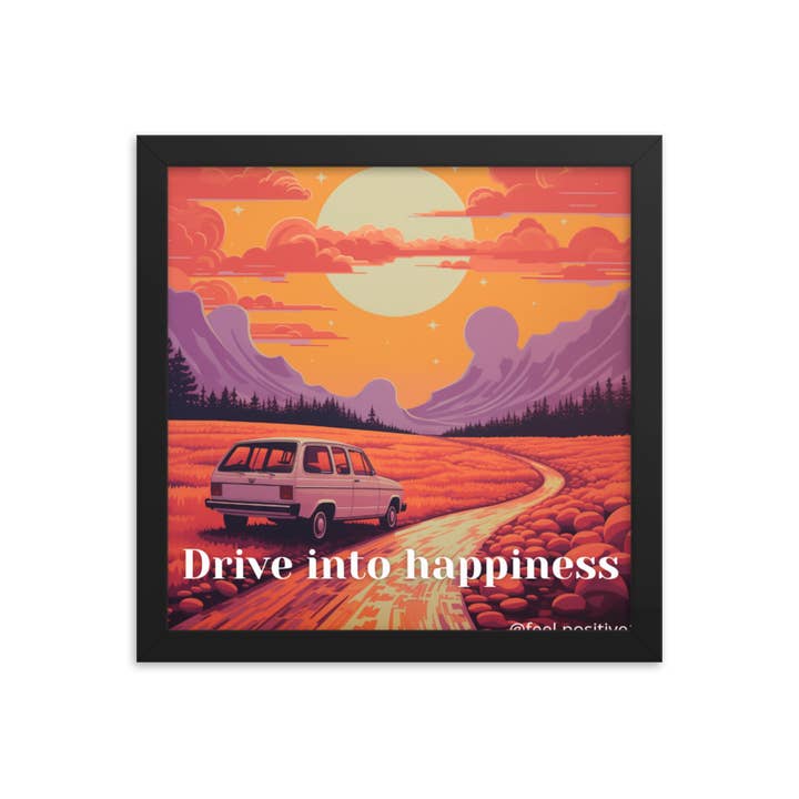 Kör in i lycka Konst med ram för wholesale av Feel.positive18
