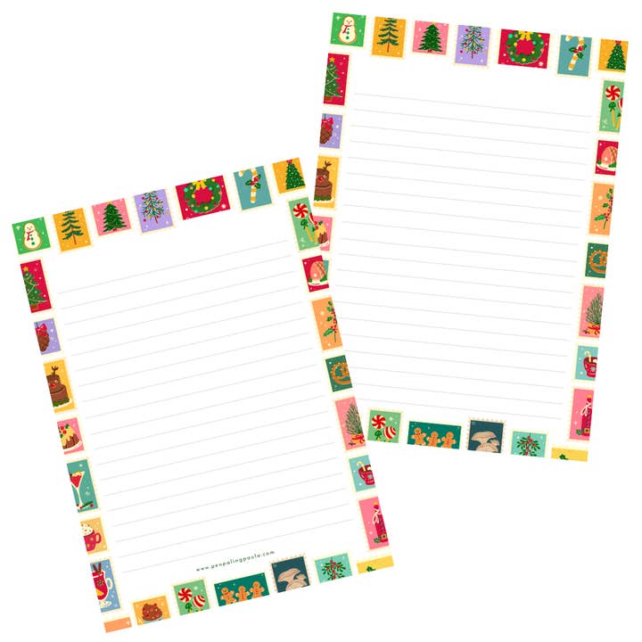 Christmas Stamps - Letter Pad for wholesale by Penpaling Paula