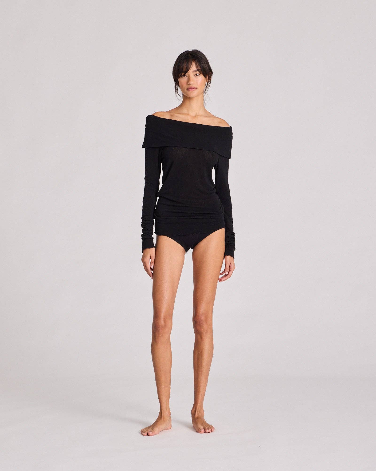 gai-lisva – Großhandel Strickpullover – Damen – Asha Woll-Top in Schwarz3