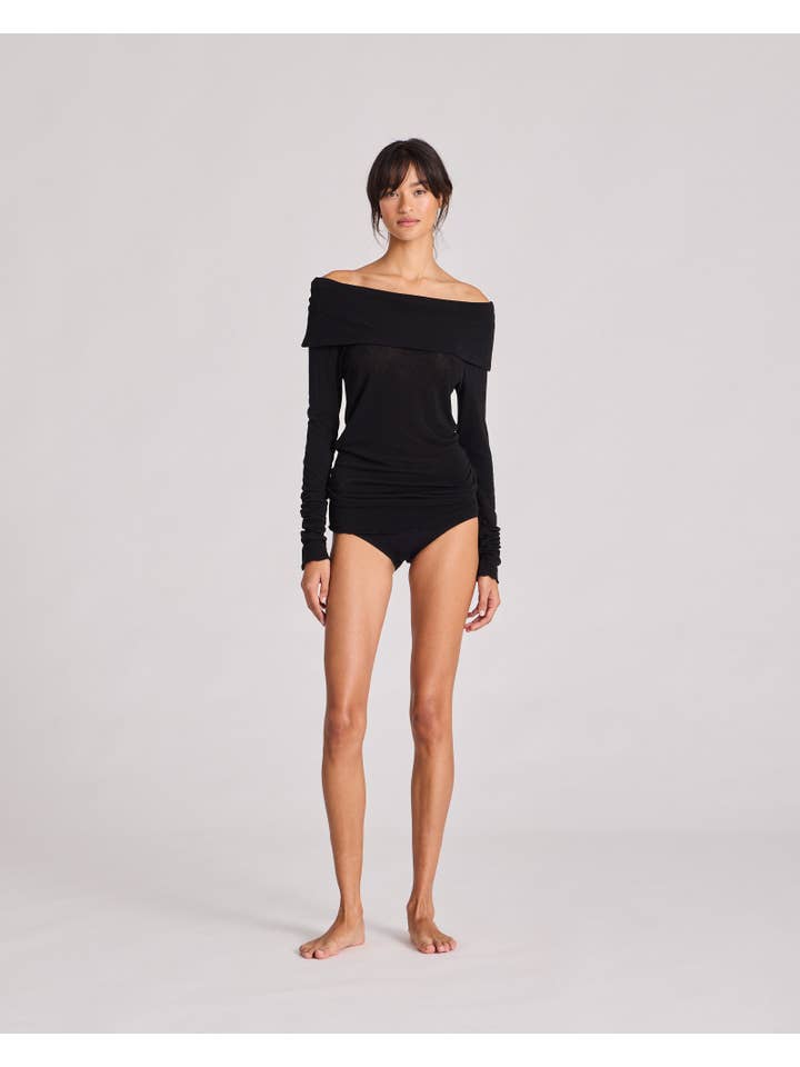 gai-lisva – Großhandel Strickpullover – Damen – Asha Woll-Top in Schwarz3