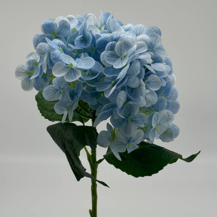 JKF & Co Pty Ltd - Wholesale Artificial Flowers - Real Touch Medium Hydrangea Light Blue