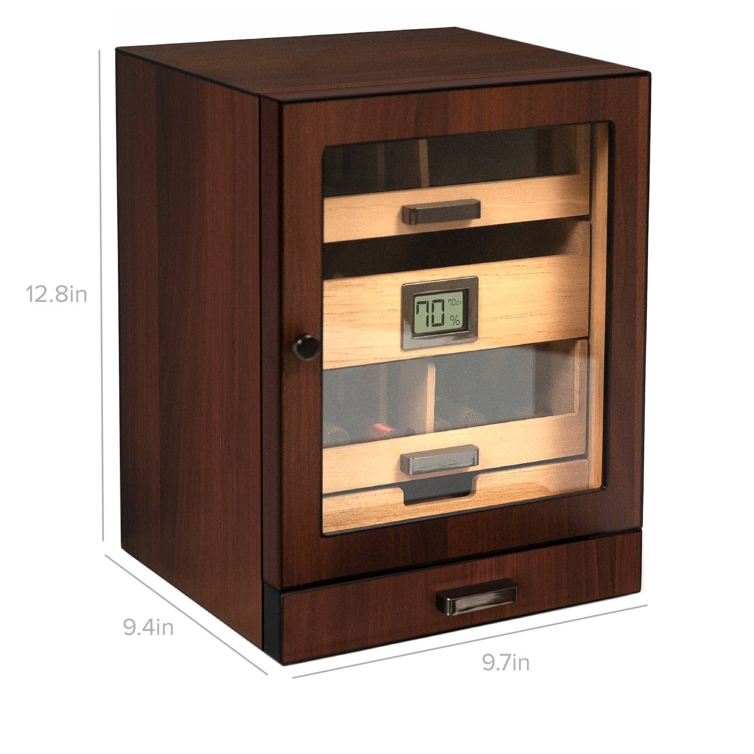 Case Elegance - Wholesale Humidor/Cigar Accessory - Luca Humidor Cabinet - Brown Walnut7