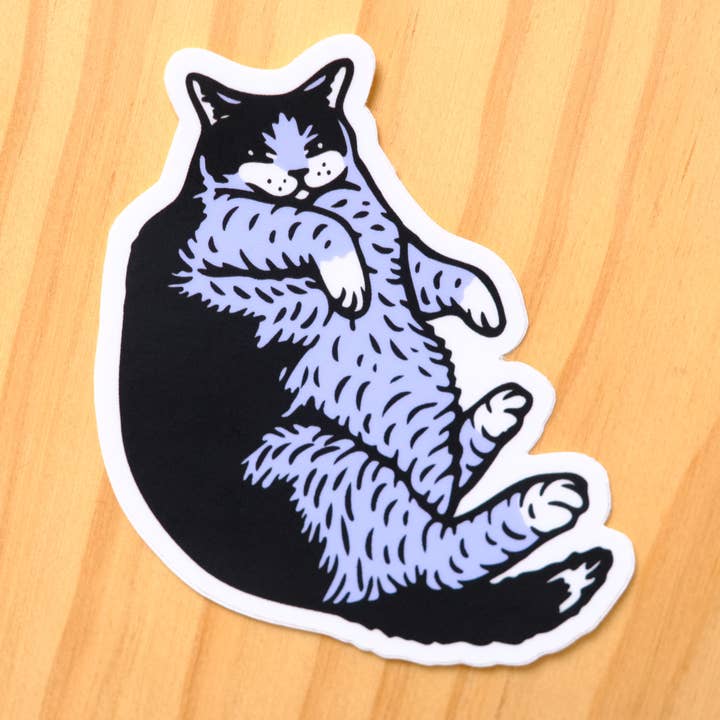 Blue Chonker Cat Sticker for wholesale by Vortex Souvenir
