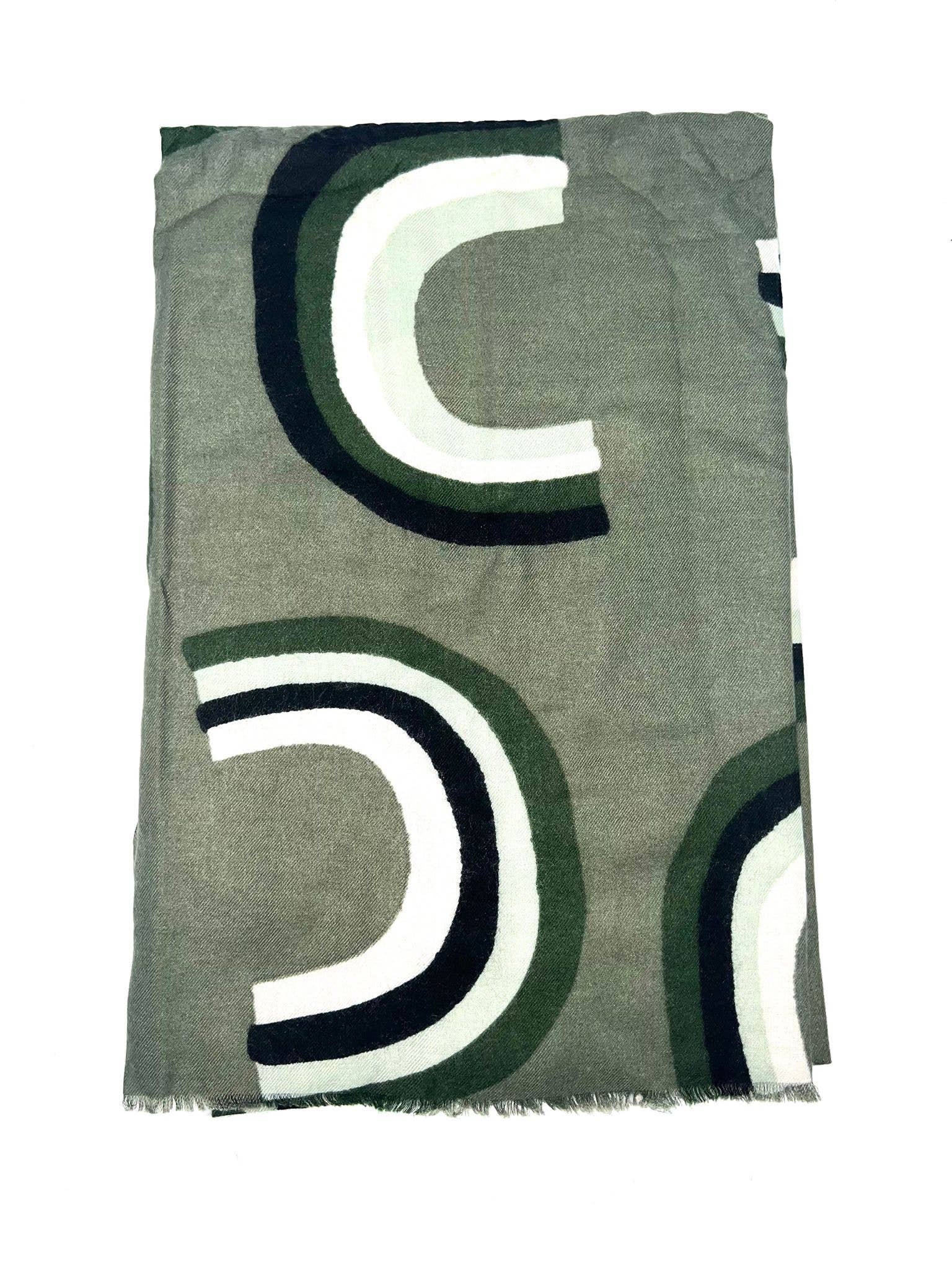 LINETA - Wholesale Scarf - Women's - LL-13 Thick scarf with geometric pattern10